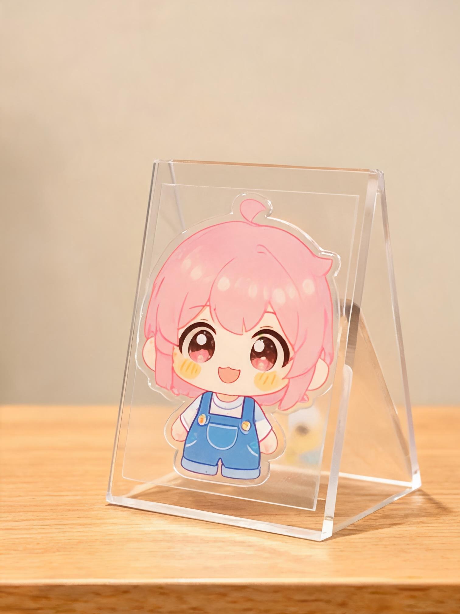 Custom acrylic standee with UV-printed character
