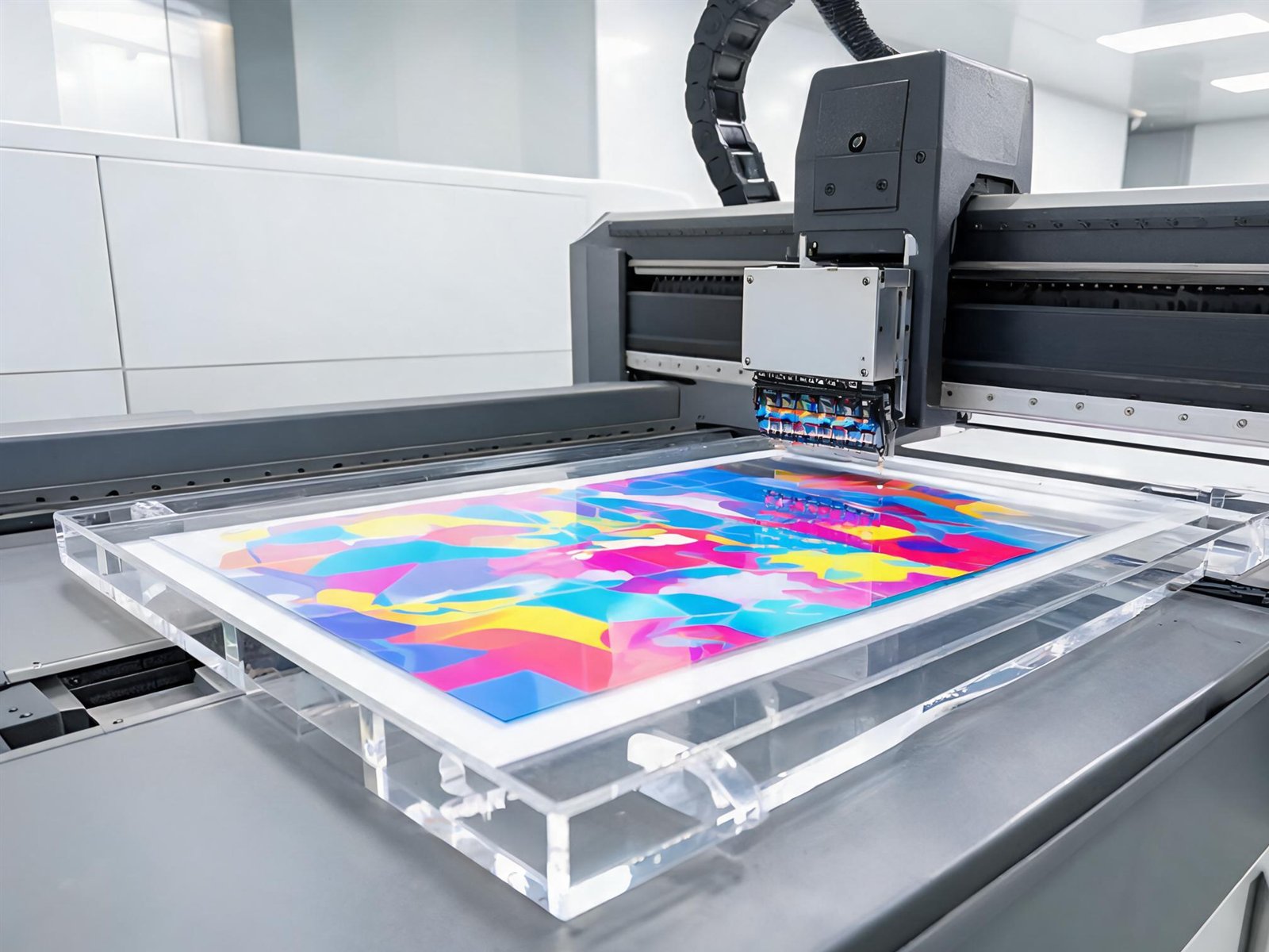 UV printing onto clear acrylic